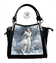 Load image into Gallery viewer, Anne Stokes Womens Lenticular 3D Art Handbags Fantasy Gothic Shoulder Bag Black