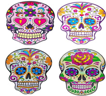 Load image into Gallery viewer, Halloween Hanging Decorations Glitter Skull Laser Sparkle Day of the Dead X 2