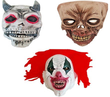 Load image into Gallery viewer, Halloween Masks Psycho Clown, Zombie, Devil Scary Horror Costume Fancy Dress