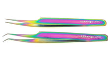 Load image into Gallery viewer, Eyelash Tweezers Straight Curved Individual Eyelash Extensions Beauty Rainbow