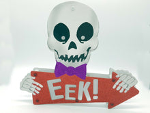 Load image into Gallery viewer, Halloween Wooden Character Signs Arrows Lights Up Decorations Family Friendly