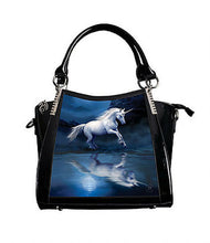 Load image into Gallery viewer, Anne Stokes Womens Lenticular 3D Art Handbags Fantasy Gothic Shoulder Bag Black