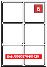 EJRange Address Label White Self Adhesive A4 - 200 Sheets